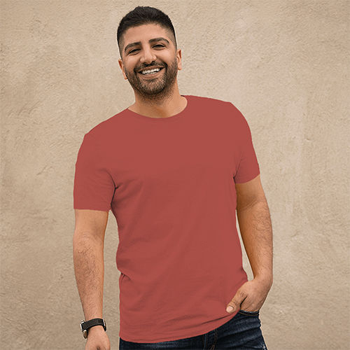 Mens Fancy Plain T Shirt - Design: Customized