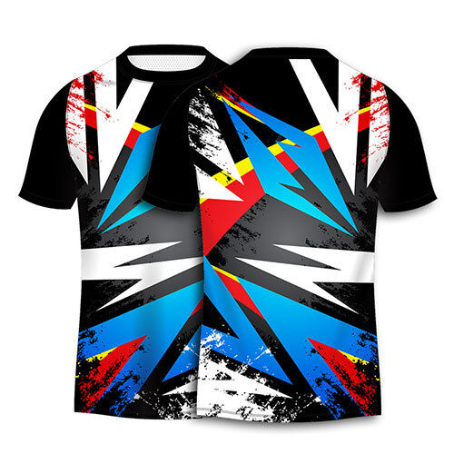 Fancy Printed Sports Wear T Shirt - Color: Multi Colour