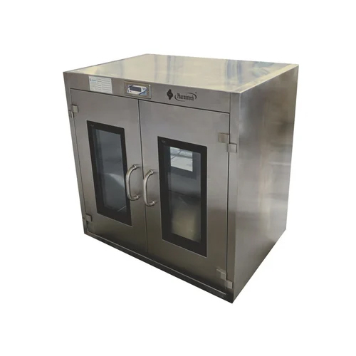 Static Pass Box - Stainless Steel 220-240 Volt Power Requirement | Silver Color Warranty Included Ideal for Pharmaceutical Industry