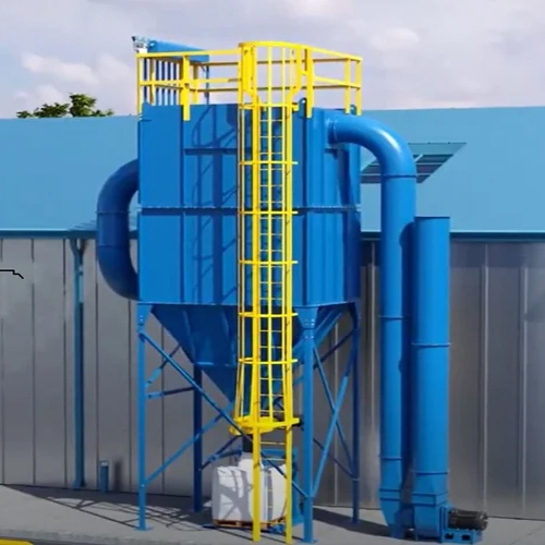 Industrial Baghouse Filters System - Color: Blue