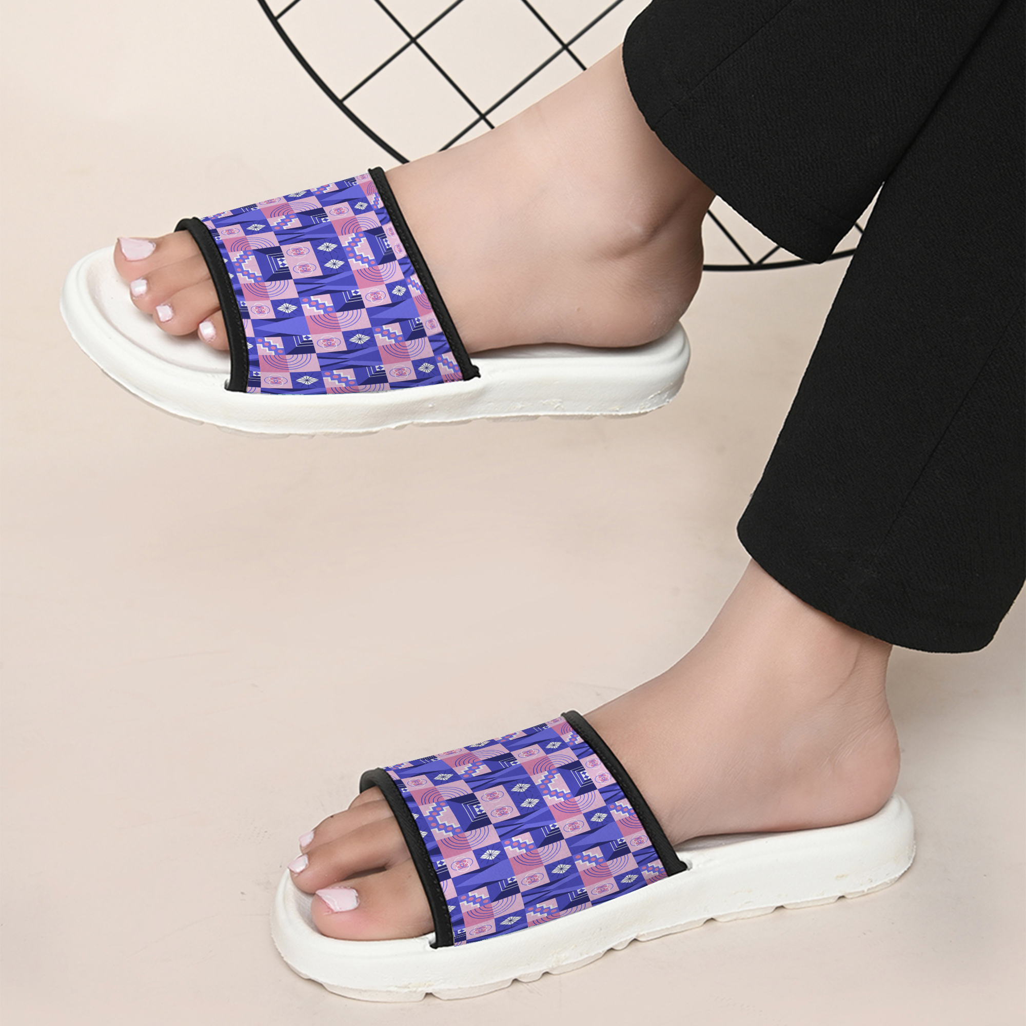 Pattern Printed Women Slippers Flip Flop for Cute Girls Stylish Chappal with Lightweight, Durable, Washable Design