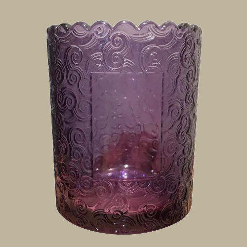 250 Ml Imported Glass Candle Jar - Color: Purple