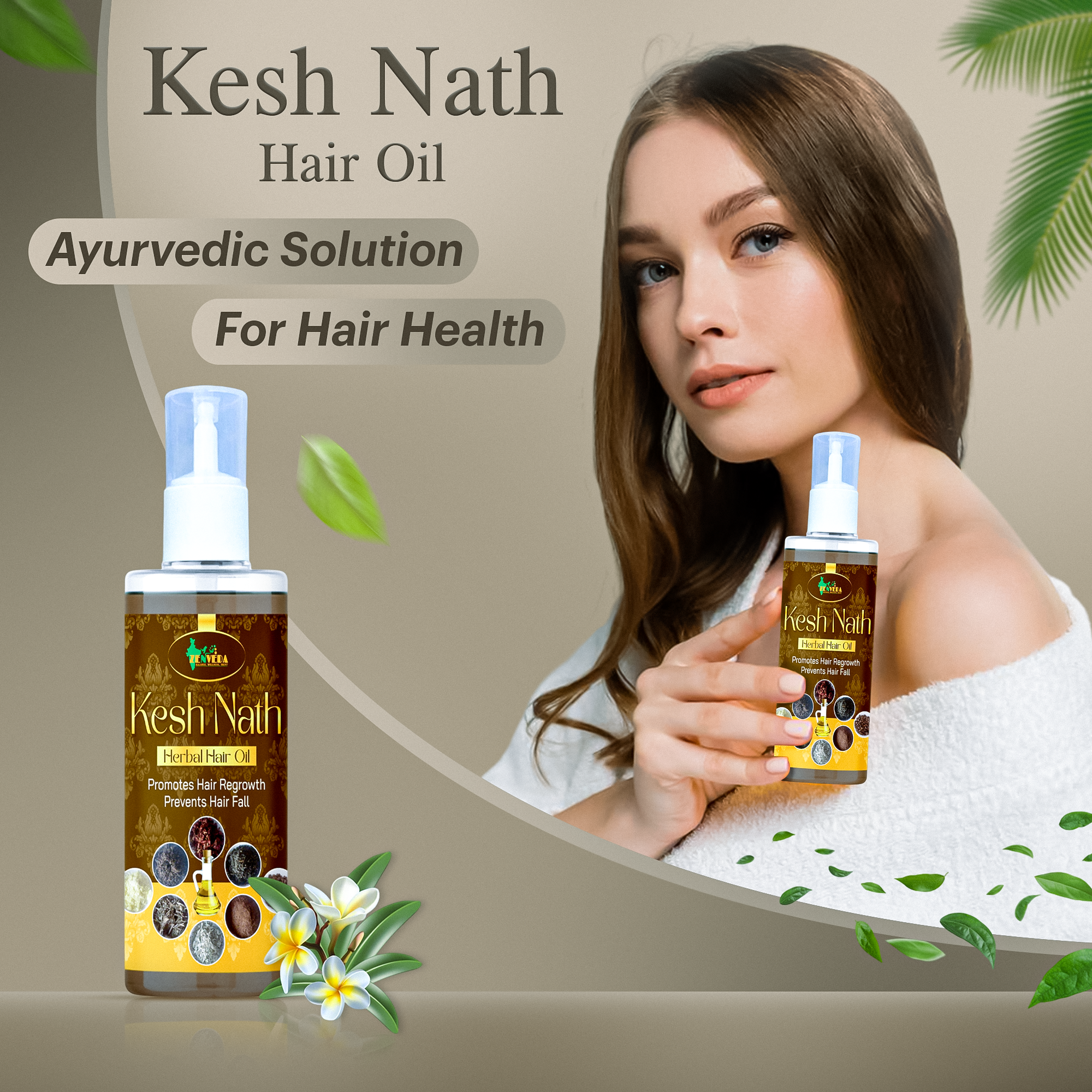Zen Veda Kesh Nath Anti Hair Fall Oil - 100ml - Age Group: All Ages