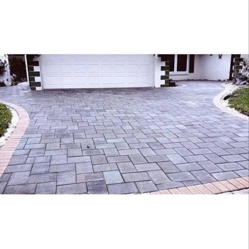 Concrete Paving Block - High-Quality Concrete, 5x10 Inch, Gray | 50mm Thickness, Durable Design for Driveways and Patios