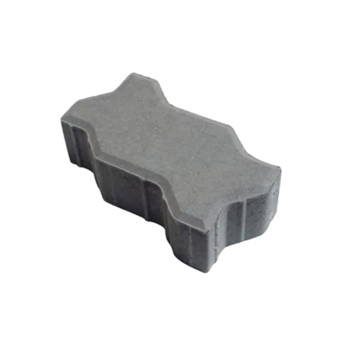 Zigzag Interlocking Paving Block - Concrete 100x200mm, Frost-Resistant, Sleek Gray, 80mm Thick | Seamless Fit for Easy Installation