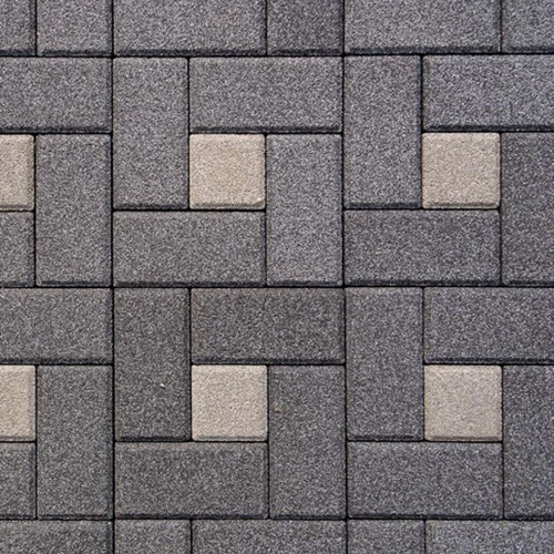 Rectangular Interlocking Paver - Concrete, 10x5 Inches, 60mm Thick | Frost Resistant, Slip-Resistant Surface, Ideal for Outdoor Spaces