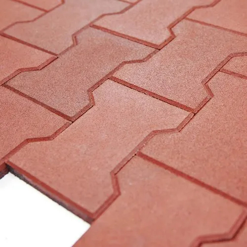 Red Rubber Paver - Length: 200 Millimeter (Mm)