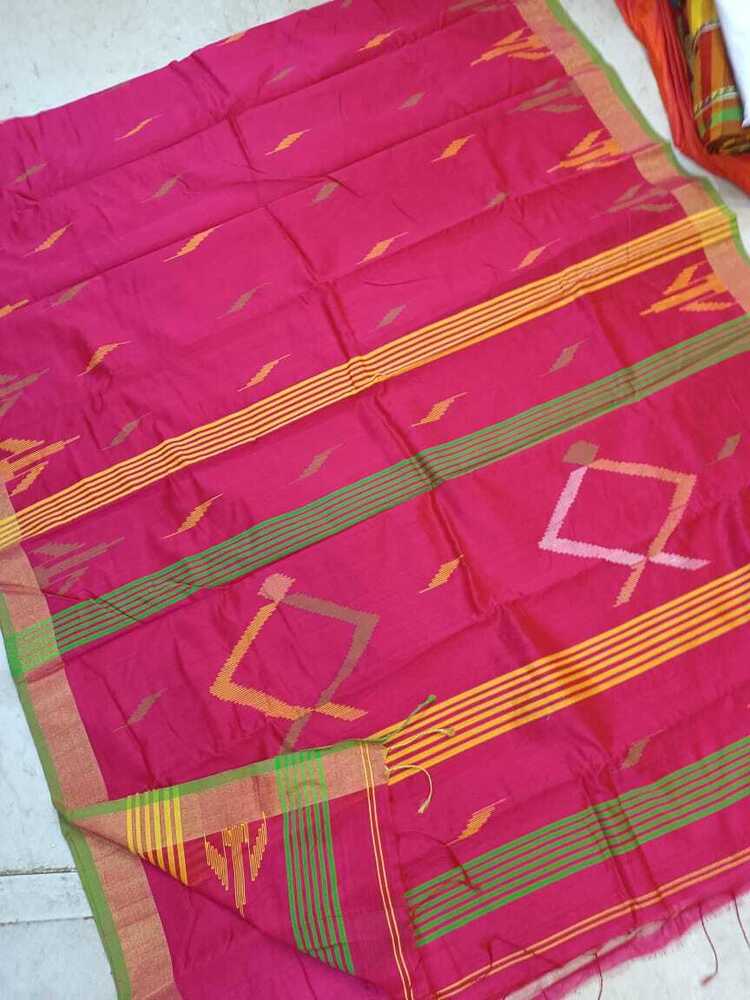 Handloom Cotton Silk Weaving Design With Blouse