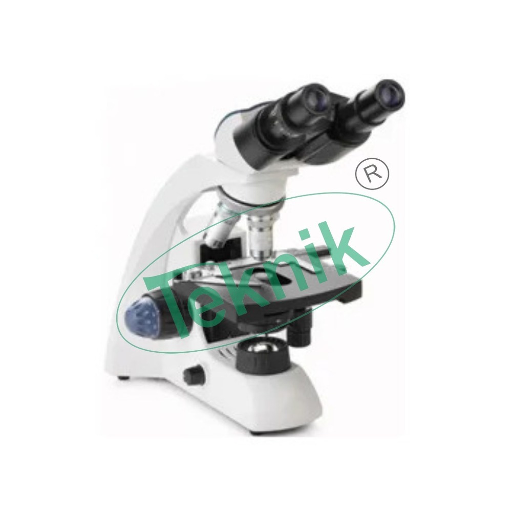 Binocular Microscope - 3w Led Lighting, 40x To 1000x Magnification, 5 Turret Positions , Adjustable Diaphragm With Height Control