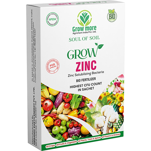 Grow Zinc Bio Fertilizer - Application: Agriculture