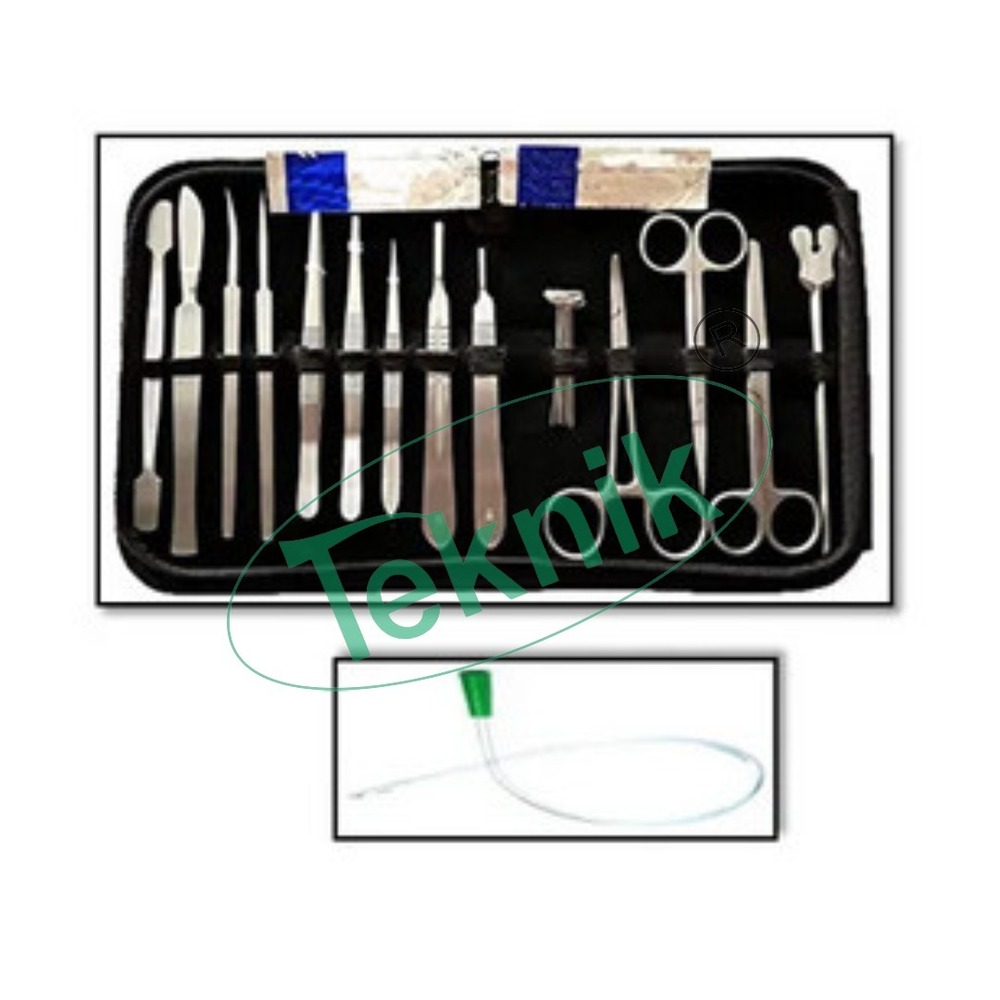 Dissection Kit - Stainless Steel Instruments, General Lab Equipment Usage | Complete Set For Educational And Research Applications
