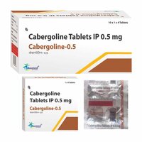 Cabergoline Tablets - White Round Tablets 0.25-0.5mg, Blister Pack | Dopamine Agonist, Hyperprolactinemia Treatment, Who-gmp Certified