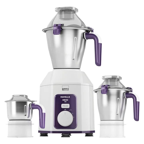 Havells Hexo 1000 Watts 3 Jar Mixer Grinder - Color: White