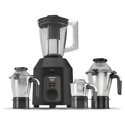 Havells Hexo Plus 1100 Watts 4 Jar Mixer Grinder - Color: Black