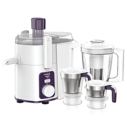 Havells Hexo 1000 Watts 3 Jar Juicer Mixer - Color: White
