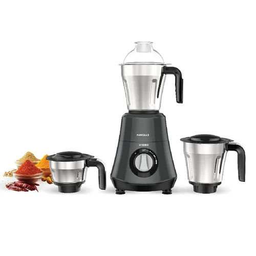 Havells Hydro 750 Watt Grey Mixer Grinder - Color: Black