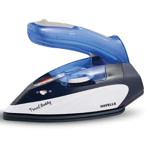 Havells 800 Watt Plastic Travel Buddy Steam Iron - Color: Black