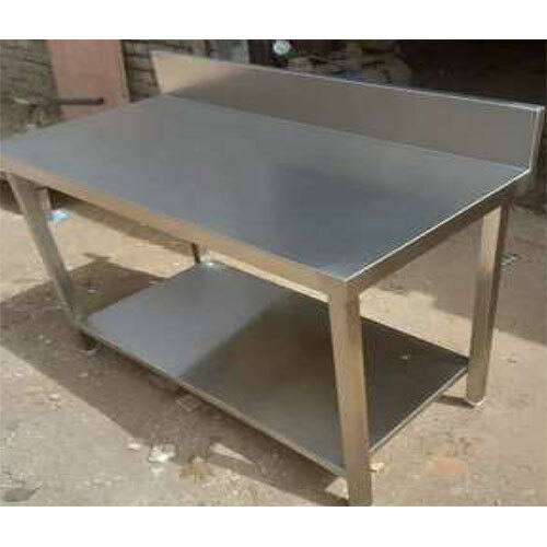 S. S. Work Table With 1 Under Shelf - Color: Silver