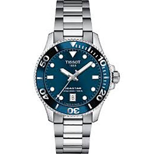 T100 Tissot Sky Blue Watch - Color: Silver