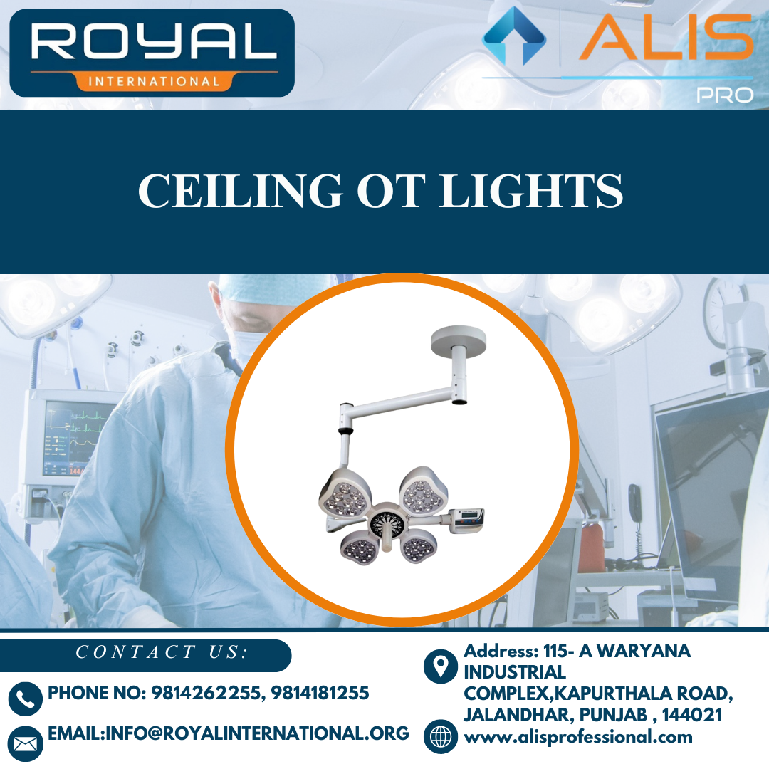 Ceiling Ot Lights - Metal, Wall Mounted, White | Modern Surgical Technology, Led Light Source, Non-portable, New Condition