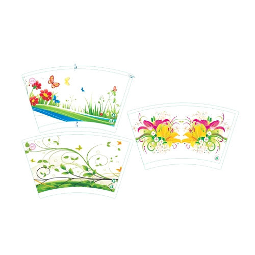 450 Ml Disposable Paper Glass Blank - Color: Multicolor