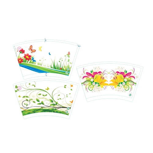 450 ML Disposable Paper Glass Blank - Paper Material, 450 ml Capacity, Multicolor Printed Pattern, Easy to Use, Matte Surface Finish