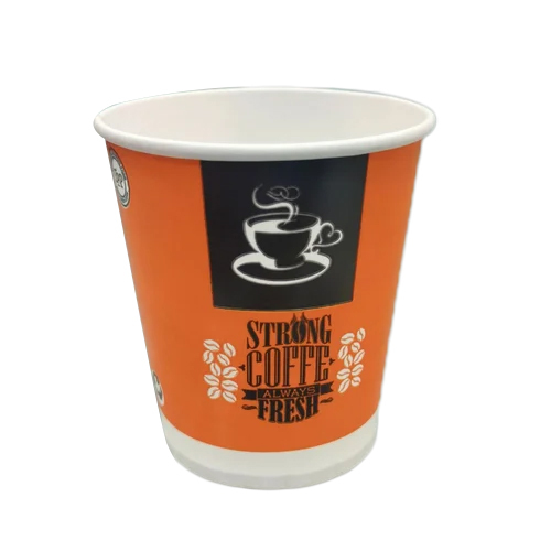 Printed Tea Paper Cup - 180ml Capacity, Multicolor Printed Pattern, Disposable Matte Finish for Easy Use