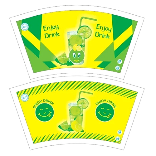 Water Paper Cup Blank - Paper, 210ml Capacity, Multicolor Printed Design | Disposable, Eco-Friendly, Sturdy for Hot & Cold Beverages