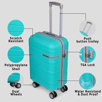 NKT 20inch Green Trolley Bag