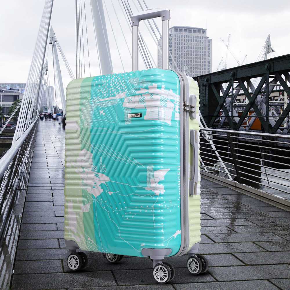 20inch Fly Green Kandel London Printed Suit Case - Feature: High Quality / Attractive Design