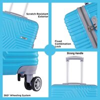 28inch ZX Sky Blue Color Trolley Bag