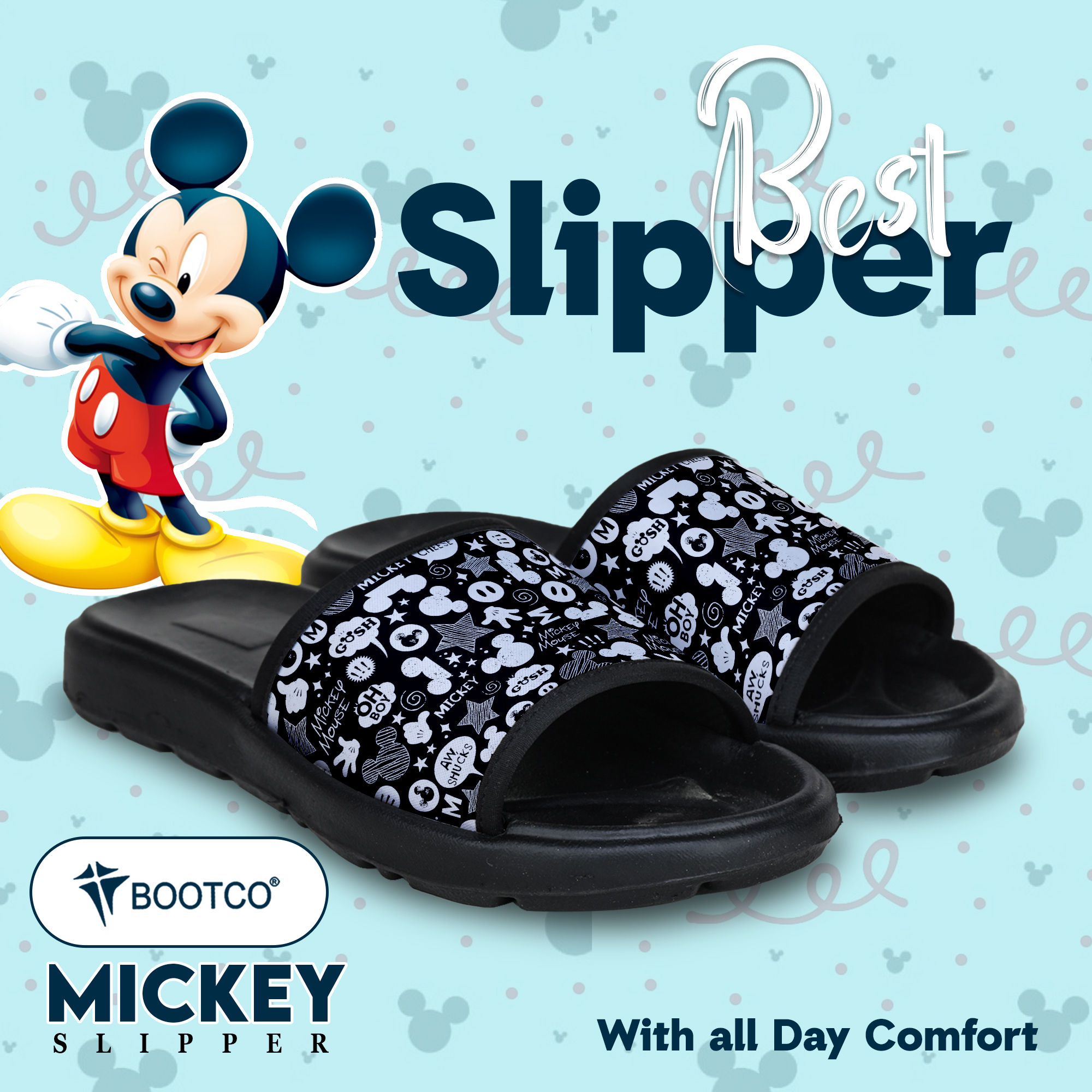 Mickey Mouse Printed Flip Flop Slippers for Women | Lightweight| Anti-slip| Extra Soft| Trendy| Indoor & Outdoor Stylish Ladies Chappal