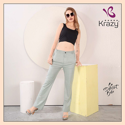 Krazy Light Grey Casual Pant