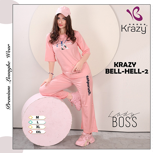 Krazy Dark Pink Bell Hell 2 Co-ord Set