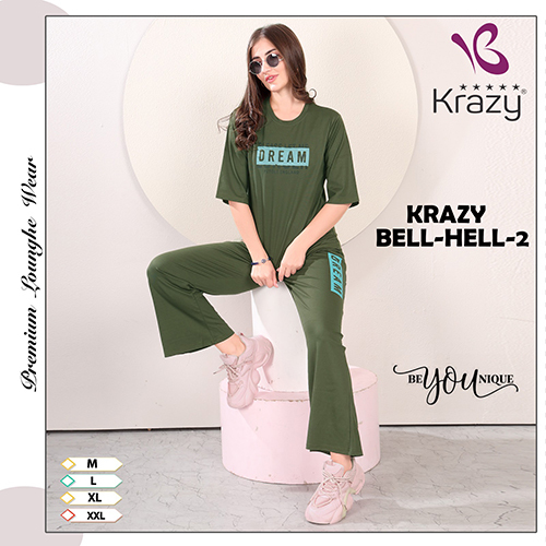 Krazy Dark Green Bell Hell 2 Co-ord Set