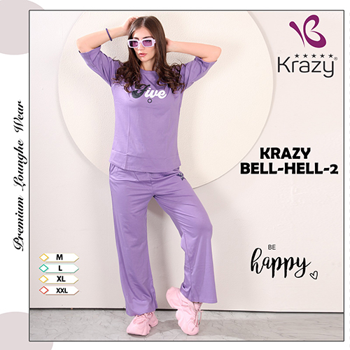 Krazy Dark Purple Stylish Bell Hell 2 Co-ord Set