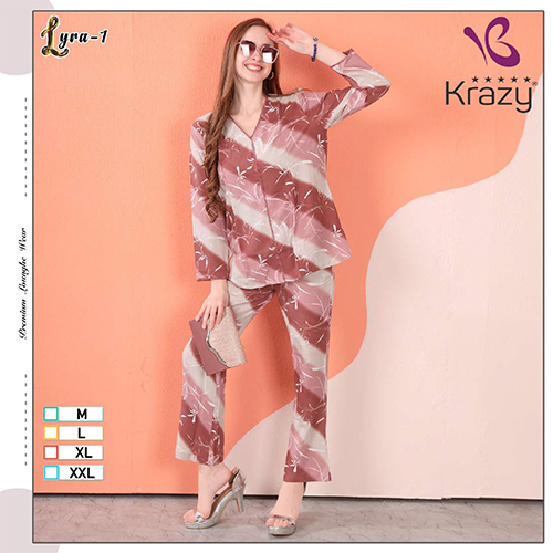 Krazy Printed Loose Fit Co-Ord Set - Color: Different Available