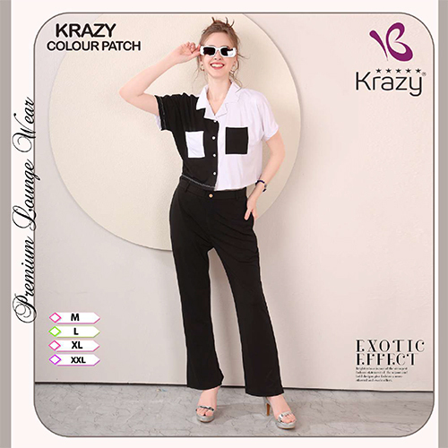 Krazy Black And White Stylish Co-ord Set