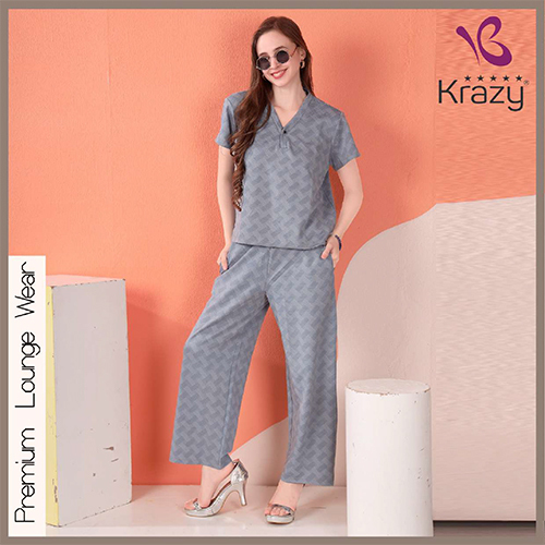 Krazy Light Grey Ladies Co-Ord Set - Color: Different Available