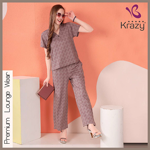 Krazy Satin Printed Co-Ord Set - Color: Different Available