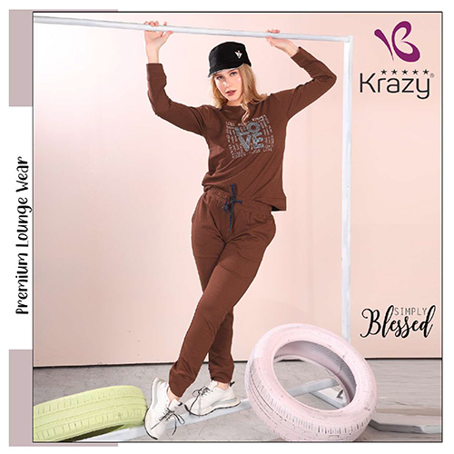 Krazy Dark Brown Printed Co-ord Set