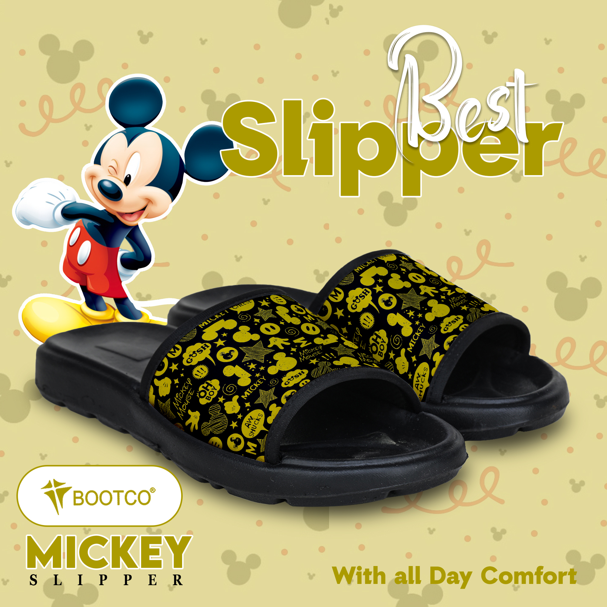 Mickey Mouse Printed Flip Flop Slippers for Women | Lightweight| Anti-slip| Extra Soft| Trendy| Indoor & Outdoor Stylish Ladies Chappal