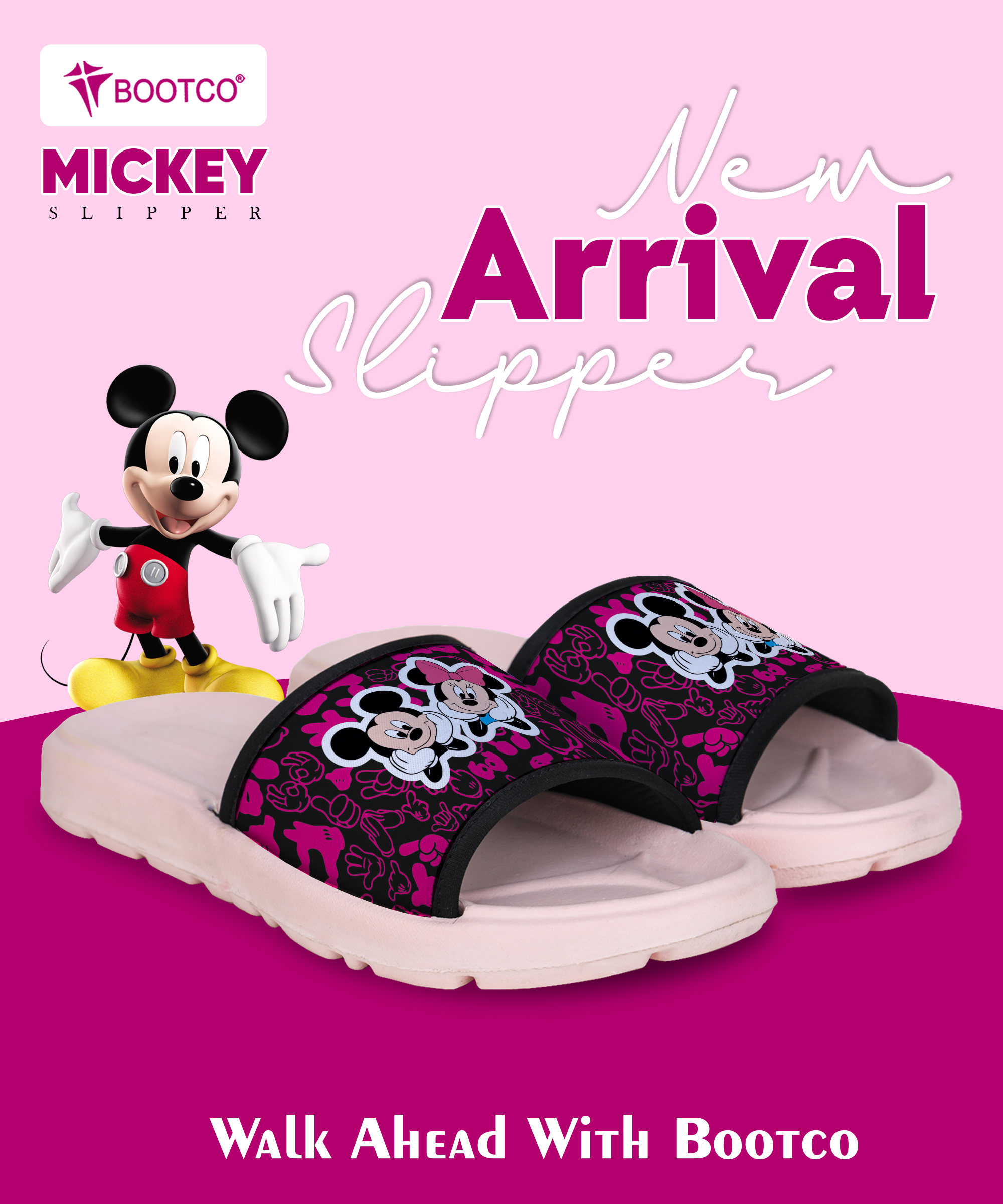 Mickey Mouse Printed Flip Flop Slippers for Women | Lightweight| Anti-slip| Extra Soft| Trendy| Indoor & Outdoor Stylish Ladies Chappal