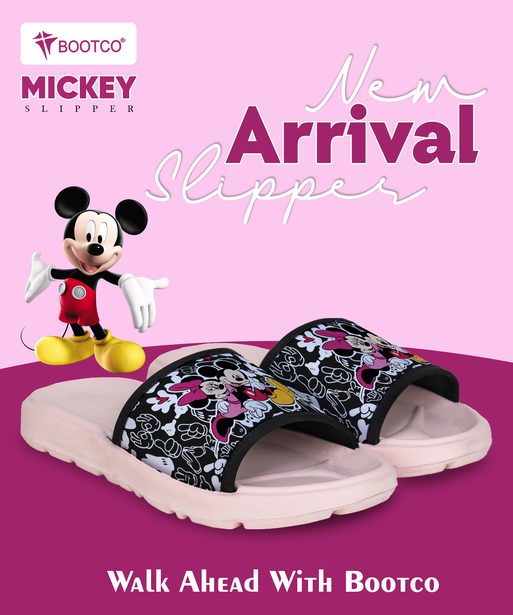 Mickey Mouse Printed Flip Flop Slippers for Women | Lightweight| Anti-slip| Extra Soft| Trendy| Indoor & Outdoor Stylish Ladies Chappal