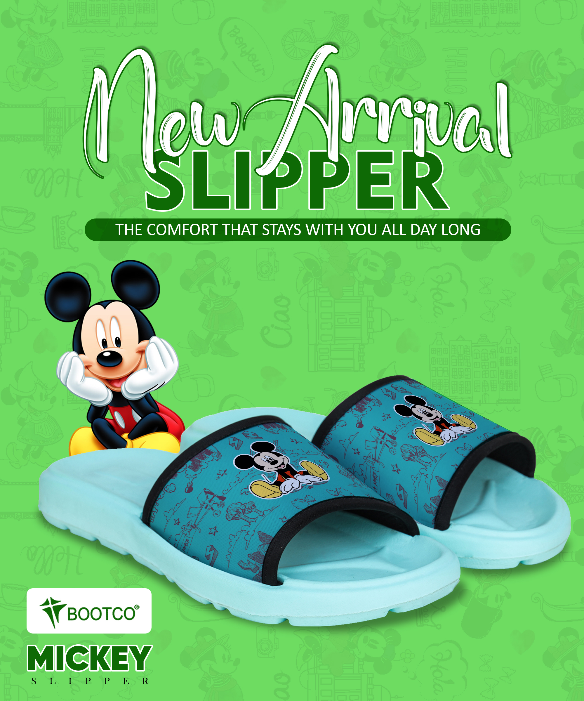 Mickey Mouse Printed Flip Flop Slippers for Women | Lightweight| Anti-slip| Extra Soft| Trendy| Indoor & Outdoor Stylish Ladies Chappal