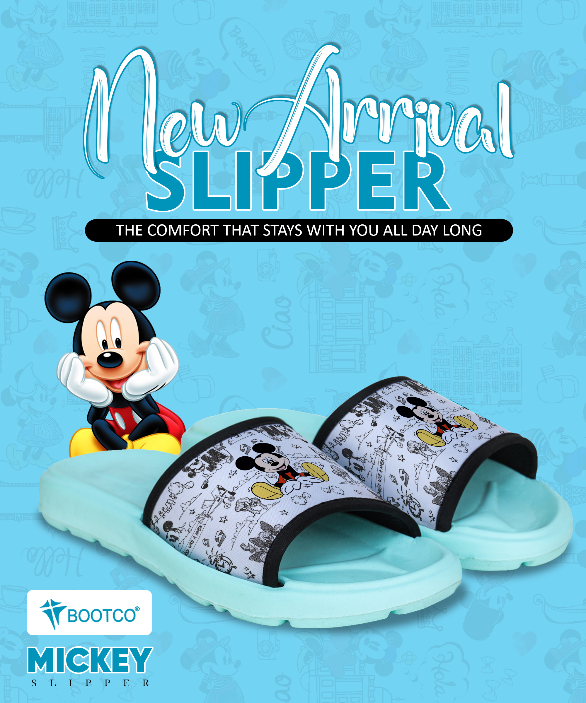 Mickey Mouse Printed Flip Flop Slippers for Women | Lightweight| Anti-slip| Extra Soft| Trendy| Indoor & Outdoor Stylish Ladies Chappal