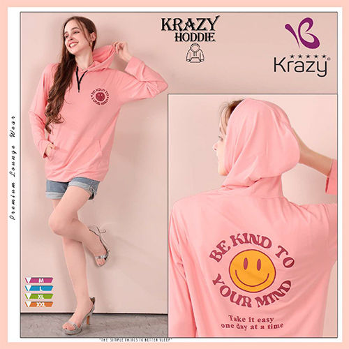 Krazy Regular Fit Women Hoodie - Color: Different Available