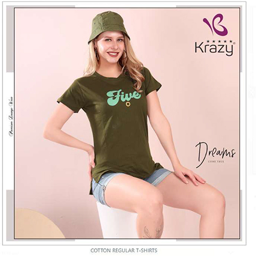 Krazy Solid Cotton T-Shirt