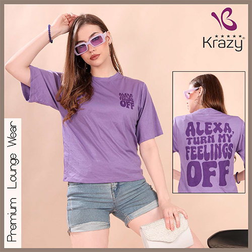Krazy Purple Tencel Oversized T-Shirt