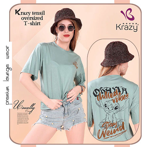 Krazy Casual Wear Oversized T-Shirt - Color: Different Available